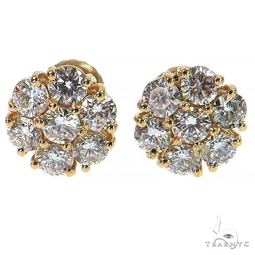 10 PT Diamond Flower Earrings (Lab) 68236 - Image 1