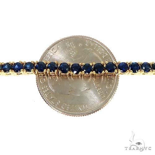 10 Pointe Blue Sapphire Tennis Chain 67191 - Image 5