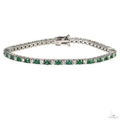 10 Pointer Emerald Glimmer Tennis Bracelet 70082 - Image 1