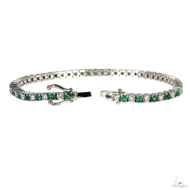 10 Pointer Emerald Glimmer Tennis Bracelet 70082 - Image 2