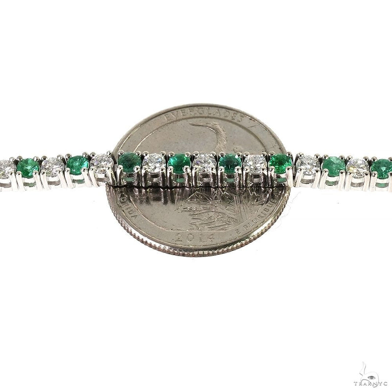 10 Pointer Emerald Glimmer Tennis Bracelet 70082 - Image 4