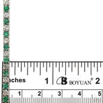 10 Pointer Emerald Glimmer Tennis Bracelet 70082 - Image 5