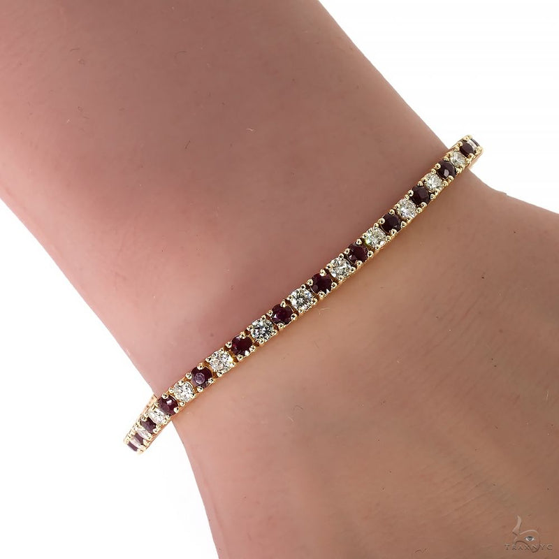 10 Pointer Ruby Glimmer Tennis Bracelet 70083 - Image 6