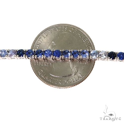 10 Pointer Water Sapphire Tennis Bracelet 67488 - Image 4
