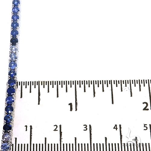 10 Pointer Water Sapphire Tennis Bracelet 67488 - Image 6