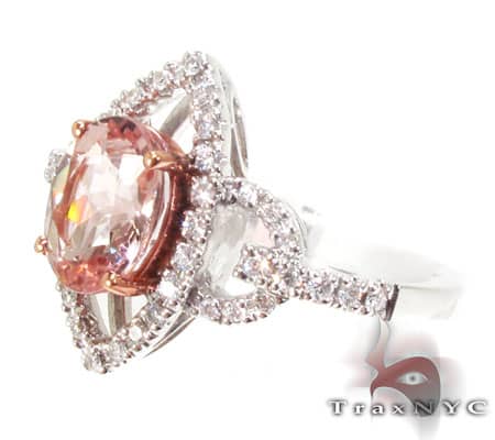 Diamond Pink Gemstone Ring 2 10147 - Image 1