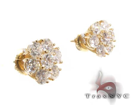 Large Yellow Blossom Studs 10370 - Image 2