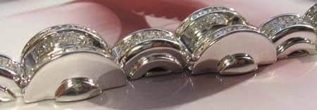 14K Gold & Diamond Motorcycle Bracelet 104 - Image 8