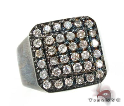 Mens Demanding 14K Black Rhodium Pinky Ring 10554 - Image 1