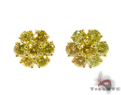 Canary Sunflower Earrings 10625 - Image 1