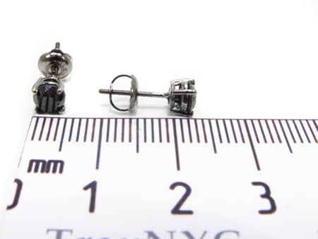 Royal Black Diamond Earrings 10727 - Image 5