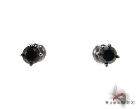 Royal Black Diamond Earrings 10727 - Image 1