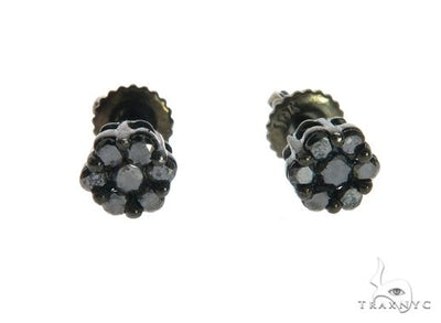 10K Black Gold Cluster Earrings 63739 - Image 1
