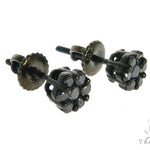 10K Black Gold Cluster Earrings 63739 - Image 2
