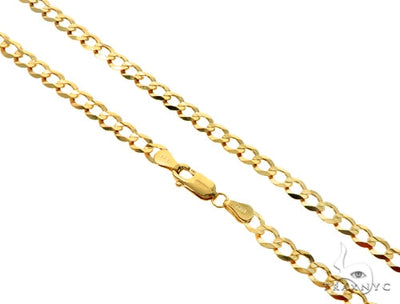 10k Yellow Gold Curb Link Chain 5mm 30 Inches  57242 - Image 1