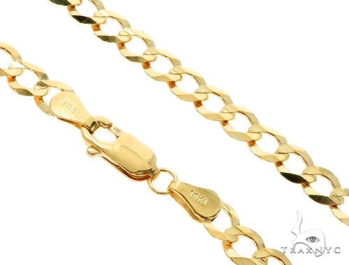 10k Yellow Gold Curb Link Chain 5mm 30 Inches  57242 - Image 5