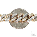 10K Gold  2-Tone Miami Cuban Diamond Bracelet 67253 - Image 4