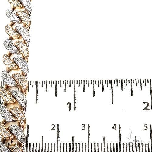 10K Gold  2-Tone Miami Cuban Diamond Bracelet 67253 - Image 5