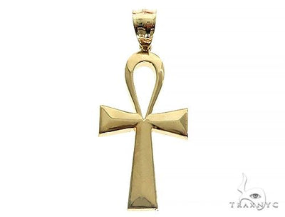 10K Gold Ankh Cross Pendant 66206 - Image 1