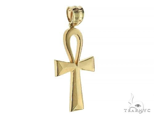 10K Gold Ankh Cross Pendant 66206 - Image 2
