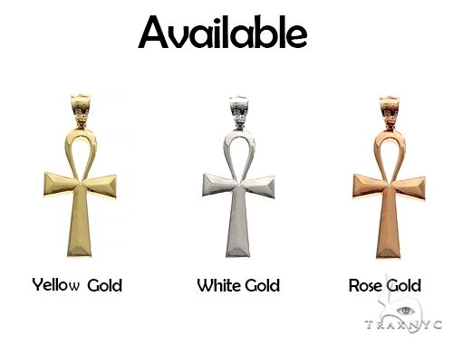 10K Gold Ankh Cross Pendant 66206 - Image 8