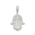 10K Gold Diamond Hamsa Pendant 63618