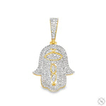 10K Gold Diamond Hamsa Pendant 63618
