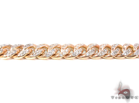 10K Gold Diamond Miami Link Chain 28 Inches 8mm   32663 - Image 1