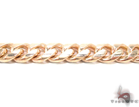 10K Gold Diamond Miami Link Chain 28 Inches 8mm   32663 - Image 4