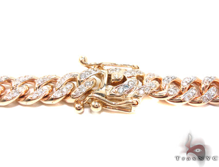 10K Gold Diamond Miami Link Chain 28 Inches 8mm   32663 - Image 6