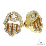 10K Gold Hamsa Diamond Earring 66552 - Image 2