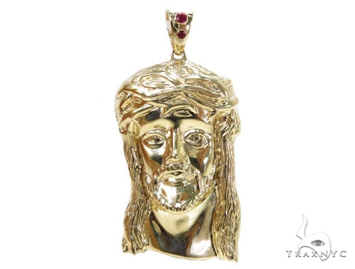 Solid 10K Gold Jesus Pendant 39852 - Image 1