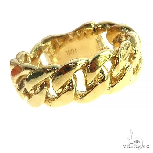 10K Gold Miami Cuban Ring 66581 - Image 2