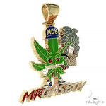10K Gold Mr.Gas Boy Weed Pendant 66479 - Image 2