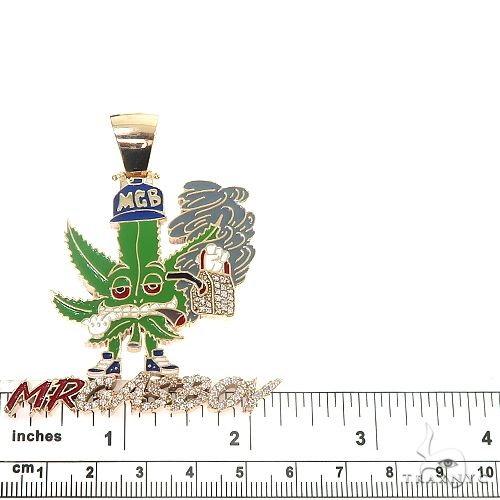 10K Gold Mr.Gas Boy Weed Pendant 66479 - Image 7