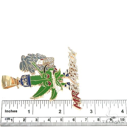 10K Gold Mr.Gas Boy Weed Pendant 66479 - Image 8