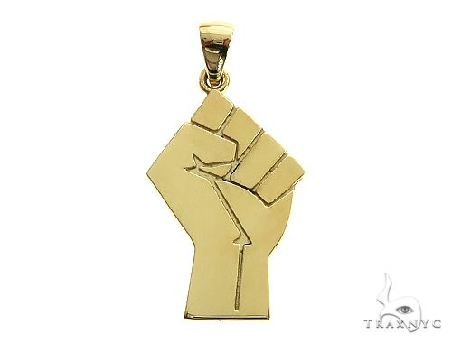 10K Gold Power Fist, BLM, Pendant 66328 - Image 1