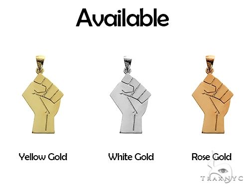 10K Gold Power Fist, BLM, Pendant 66328 - Image 5