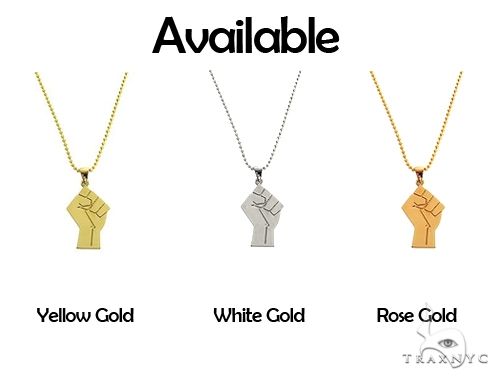 10K Gold Power Fist, BLM, Pendant Set 66333 - Image 8