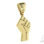 10K Gold Power Fist, BLM, Small Pendant 66329 - Image 2