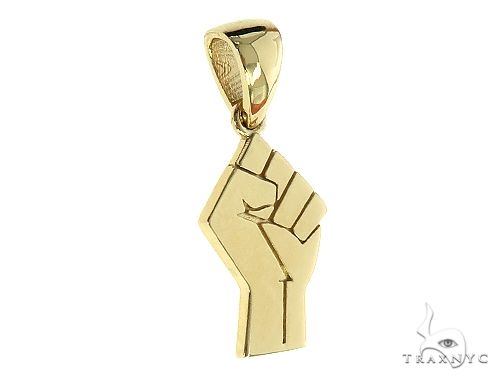 10K Gold Power Fist, BLM, Small Pendant 66329 - Image 2