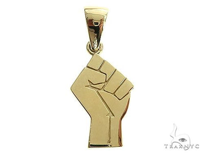 10K Gold Power Fist, BLM, Small Pendant 66332 - Image 1