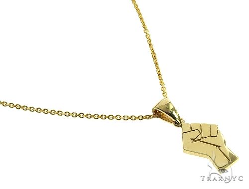 10K Gold Power Fist, BLM, Small Pendant Set 66335 - Image 2