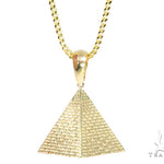 10K Gold Pyramid Pendant Set  44432 - Image 1