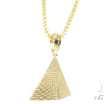 10K Gold Pyramid Pendant Set  44432 - Image 3
