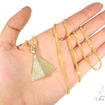 10K Gold Pyramid Pendant Set  44432 - Image 9