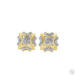 10K Gold Round Cut Prong Diamond Earrings 23391