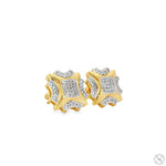 10K Gold Round Cut Prong Diamond Earrings 23391