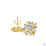 10K Gold Round Cut Prong Diamond Earrings 23391