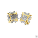 10K Gold Round Cut Prong Diamond Earrings 23391